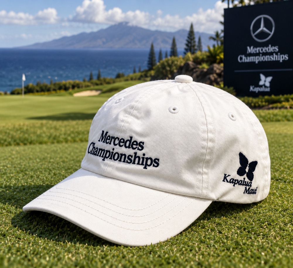 Mercedes Championships Kapalua Maui Golf Hat Imperial Strapback White Vintage